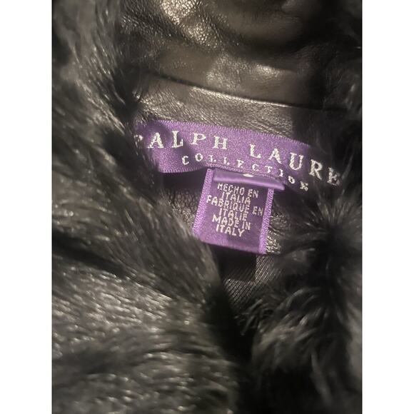 Ralph Lauren Collection Leather Trench Coat Lambskin Shearling Fur Runway Long 8 - Picture 10 of 16